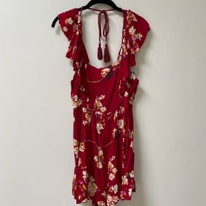Peppermayo Red Floral Romper